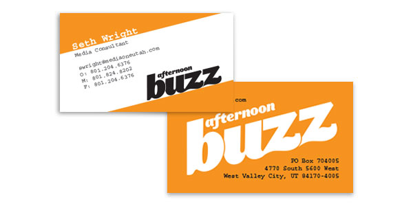 Afternoon Buzz business cards