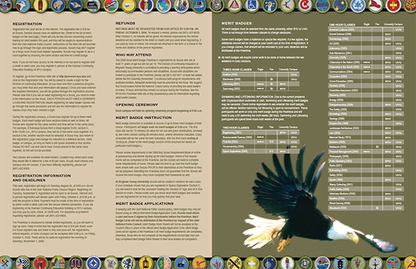 BYU Merit Badge PowWow brochure