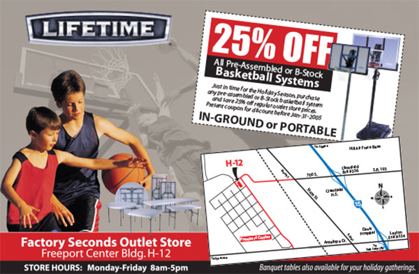 Outlet store advertisement